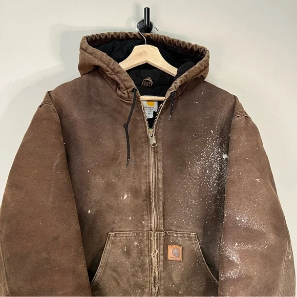 Vintage Carhartt Brown Hooded Jacket - Picture 2 of 6